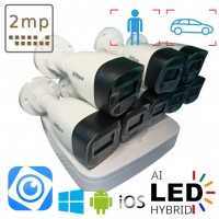 Комплект AHD CVI на 7 зовнішніх камер 2 Мп Dahua Dual Light