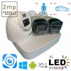 Комплект камер AHD CVI 2 зовнішніх та 1 внутрішня 2 Мп Dahua Dual Light
