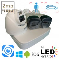 Комплект камер AHD CVI 2 зовнішніх та 1 внутрішня 2 Мп Dahua Dual Light