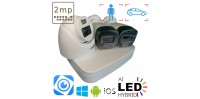 Комплект камер AHD CVI 2 зовнішніх та 1 внутрішня 2 Мп Dahua Dual Light