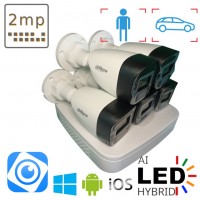 Комплект AHD CVI на 5 зовнішніх камер 2 Мп Dahua Dual Light