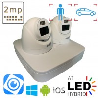 Комплект камер AHD CVI із 2 внутрішніх 2 Мп Dahua Dual Light