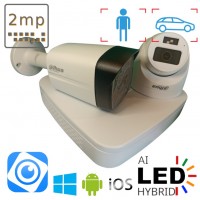 Комплект камер AHD CVI 1 зовнішня та 1 внутрішня 2 Мп Dahua DL 40m