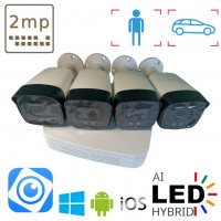 Комплект зовнішніх камер AHD CVI на 4 шт2 Мп Dahua DL 40m