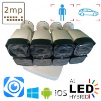 Комплект вуличних камер AHD CVI на 8 шт 2 Мп Dahua DL 40m