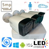 Комплект вуличних AHD CVI камер із 3 шт. 5 Мп Dahua DL 40m