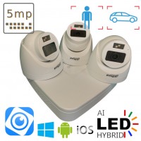 Комплект камер AHD CVI із 3 внутрішніх 5 Мп Dahua DL 40m