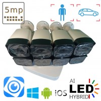 Комплект вуличних камер AHD CVI на 8 шт. 5 Мп Dahua DL 40m