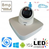 Комплект на 1 IP камеру в приміщення POE 8 Мп Dahua Dual Light White