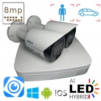Комплект камер на 2 вуличні IP POE 8 Мп Dahua Dual Light White