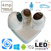 Комплект на 3 IP камери в приміщення POE 4 Мп Dahua Dual Light White