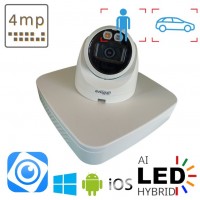 Комплект на 1 IP камеру в приміщення POE 4 Мп Dahua Dual Light White