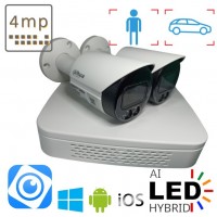 Комплект камер на 2 вуличні IP POE 4 Мп Dahua Dual Light White