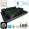 Комплект відеоспостереження на 5 вуличних IP камер VIDEOBAZA POE 5 Мп IR 20 Black – професійний захист території