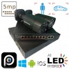 Комплект відеоспостереження на 2 вуличні IP камери VIDEOBAZA POE 5 Мп IR 20 Black