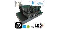 Комплект відеоспостереження на 8 вуличних IP камер VIDEOBAZA POE 5 Мп IR 20 Black – професійний захист 24/7