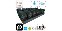 Комплект відеоспостереження на 7 вуличних IP камер VIDEOBAZA POE 5 Мп IR 20 Black