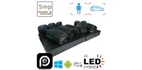 Комплект відеоспостереження на 5 вуличних IP камер VIDEOBAZA POE 5 Мп IR 20 Black – професійний захист території
