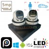 комплект на 2 IP камери в приміщення VIDEOBAZA POE 5 Мп IR 20 White