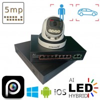 комплект на 1 IP камеру в приміщення VIDEOBAZA POE 5 Мп IR 20 Black