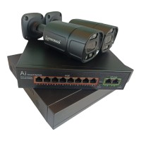 Комплект камер на 2 вуличні IP POE 8 Мп 4K VIDEOBAZA DUO 20 black