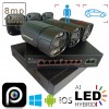 Комплект відеонагляду на 3 вуличні IP камери POE 8 Мп 4K VIDEOBAZA DUO 20 black – професійний захист для вашого дому чи бізнесу