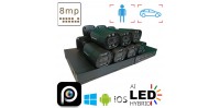 Комплект відеоспостереження на 7 вуличних IP камер POE 8 Мп 4K VIDEOBAZA DUO 20 black – професійний захист території