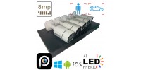 Комплект відеоспостереження на 5 вуличних IP камер POE 8 Мп 4K VIDEOBAZA DUO 20 white – професійний захист території