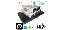 Комплект відеоспостереження на 7 вуличних IP камер POE 8 Мп 4K VIDEOBAZA DUO 20 white