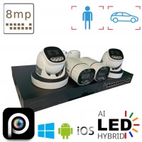 Система камер нагляду на 2 вуличних та 2 в приміщення IP POE 8 Мп 4K VIDEOBAZA DUO 20 white