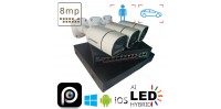 Комплект відеонагляду на 3 вуличні IP камери POE 8 Мп 4K VIDEOBAZA DUO 20 white – професійний захист для вашого будинку чи бізнесу