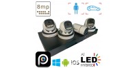 Комплект відеонагляду на 1 вуличну та 3 внутрішні IP камери POE 8 Мп 4K VIDEOBAZA DUO 20 white