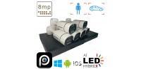 Комплект відеонагляду на 6 вуличних IP камер POE 8 Мп 4K VIDEOBAZA DUO 20 white – професійний захист для вашого дому та бізнесу