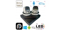 Комплект для будинку на 2 IP камери в приміщення POE 8 Мп 4K VIDEOBAZA DUO 20 black