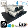 Готова відеоспостереження на 8 вуличних IP камер POE 8 Мп 4K VIDEOBAZA DUO 20 white