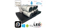 Готова відеоспостереження на 8 вуличних IP камер POE 8 Мп 4K VIDEOBAZA DUO 20 white