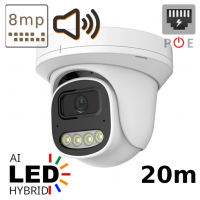 Камера вулична купольна 4K IP POE 8 мегапікселів VB 8 DS AI