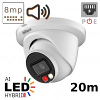 Камера вулична купольна IP POE 8 мегаіселів Dahua DH-IPC-HDW2849TM-S-IL 